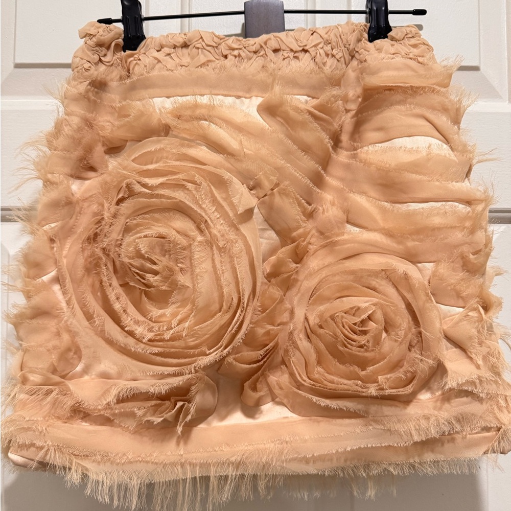 Chloe Peach Textured Mini Skirt